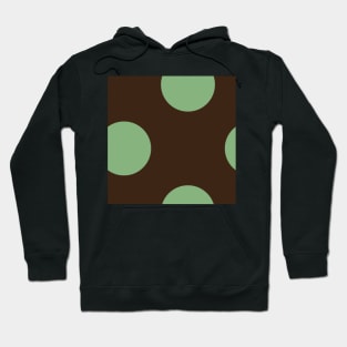 minimalist polka dot chocolate brown and mint green graphic pattern Hoodie